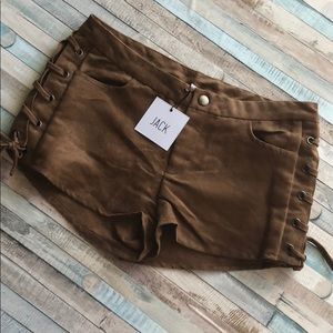 Jack by B.B. Dakota | Brown Faux Suede Shorts